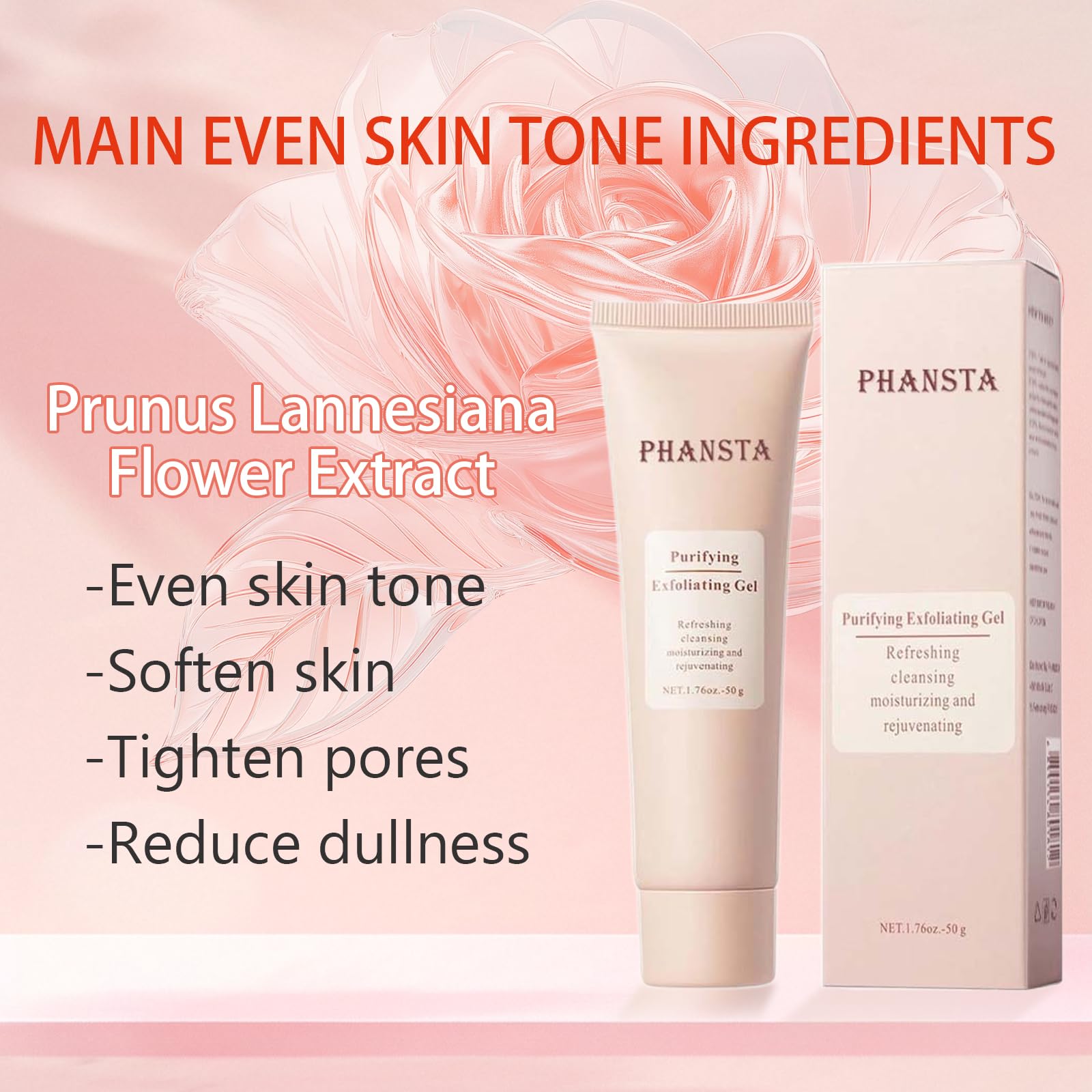 Nichalous Purifying Exfoliating Gel with citrus aroma adding a refreshing scent.
