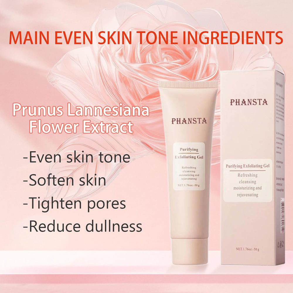 Nichalous Purifying Exfoliating Gel with citrus aroma adding a refreshing scent.