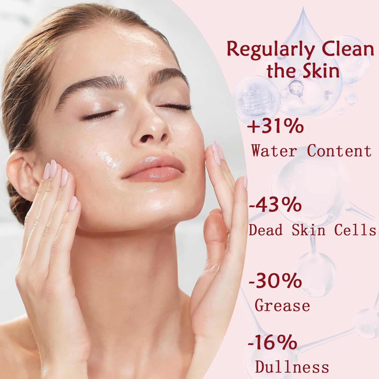 Close-up of Nichalous Purifying Exfoliating Gel texture showing smooth application.