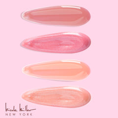 Nicole Miller lip gloss set in purse-friendly packaging for on-the-go touch-ups