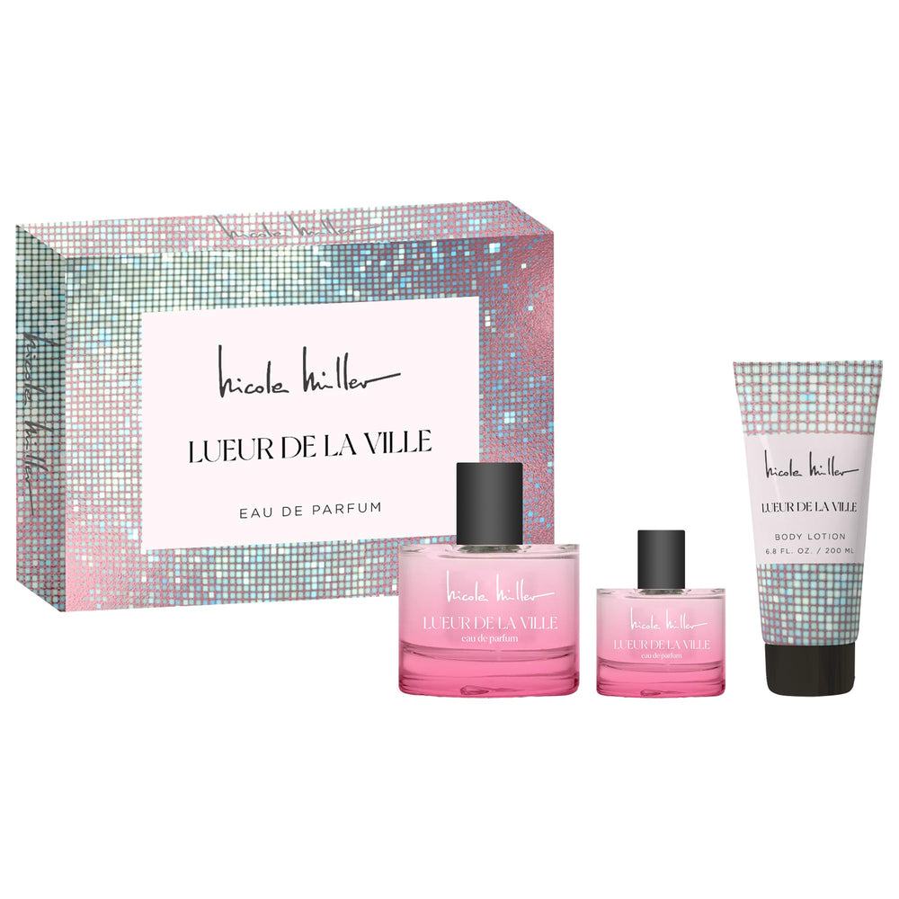 Nicole Miller Lueur De La Ville EDP bottle, ideal for elegant evening wear.