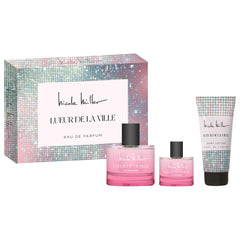 Nicole Miller Lueur De La Ville EDP bottle, ideal for elegant evening wear.