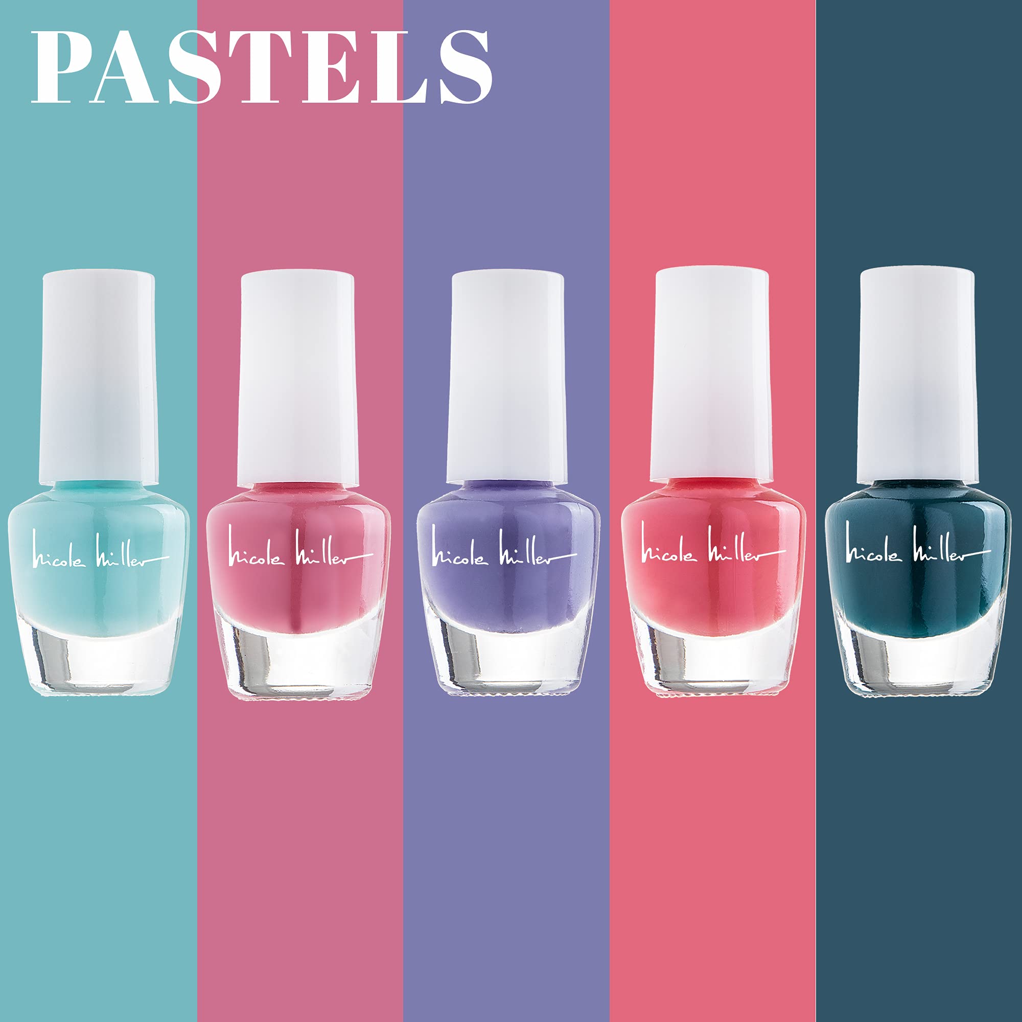 Nicole Miller New York glitter shade close-up showing sparkling finish for party nails.