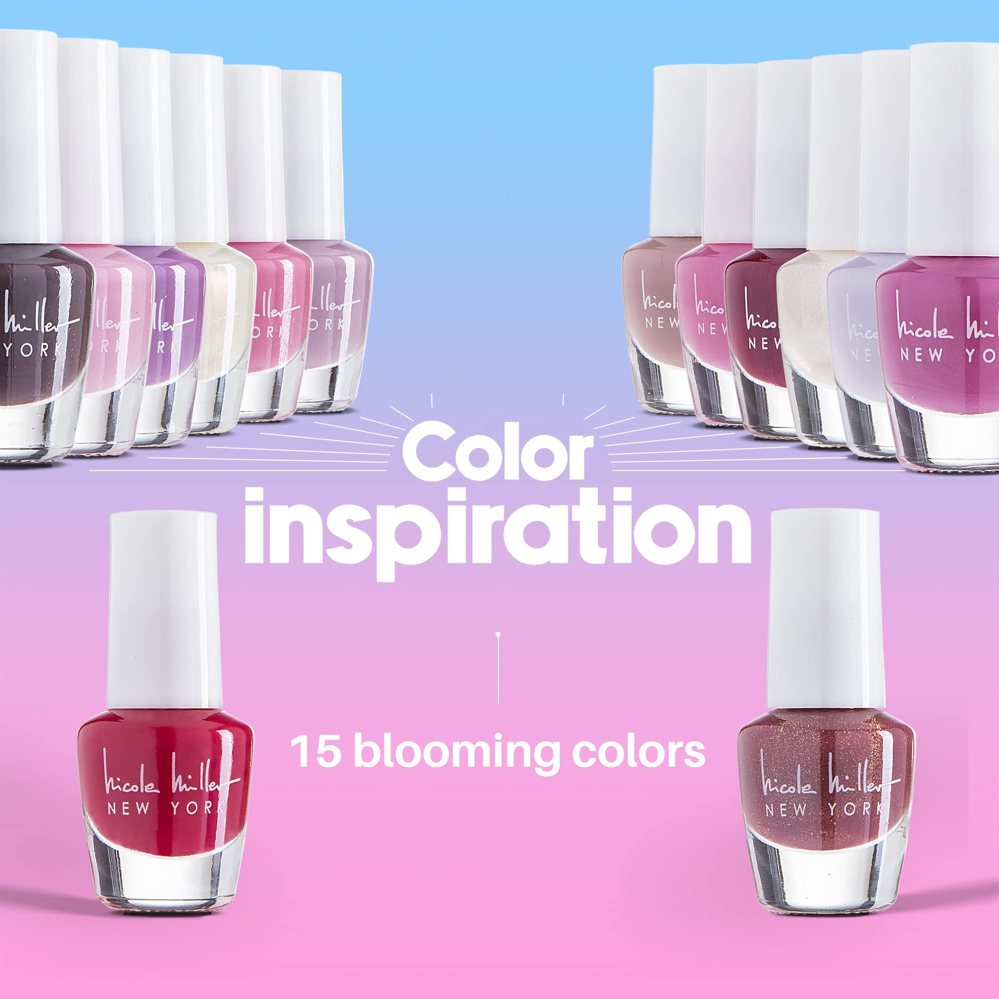 Nicole Miller New York mini nail polish set applicator swatch demonstrates smooth application