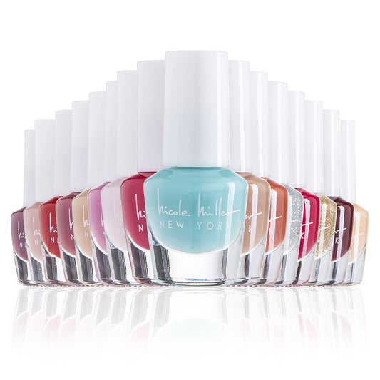 Nicole Miller New York mini nail polish set packaging showcases a gift-worthy box