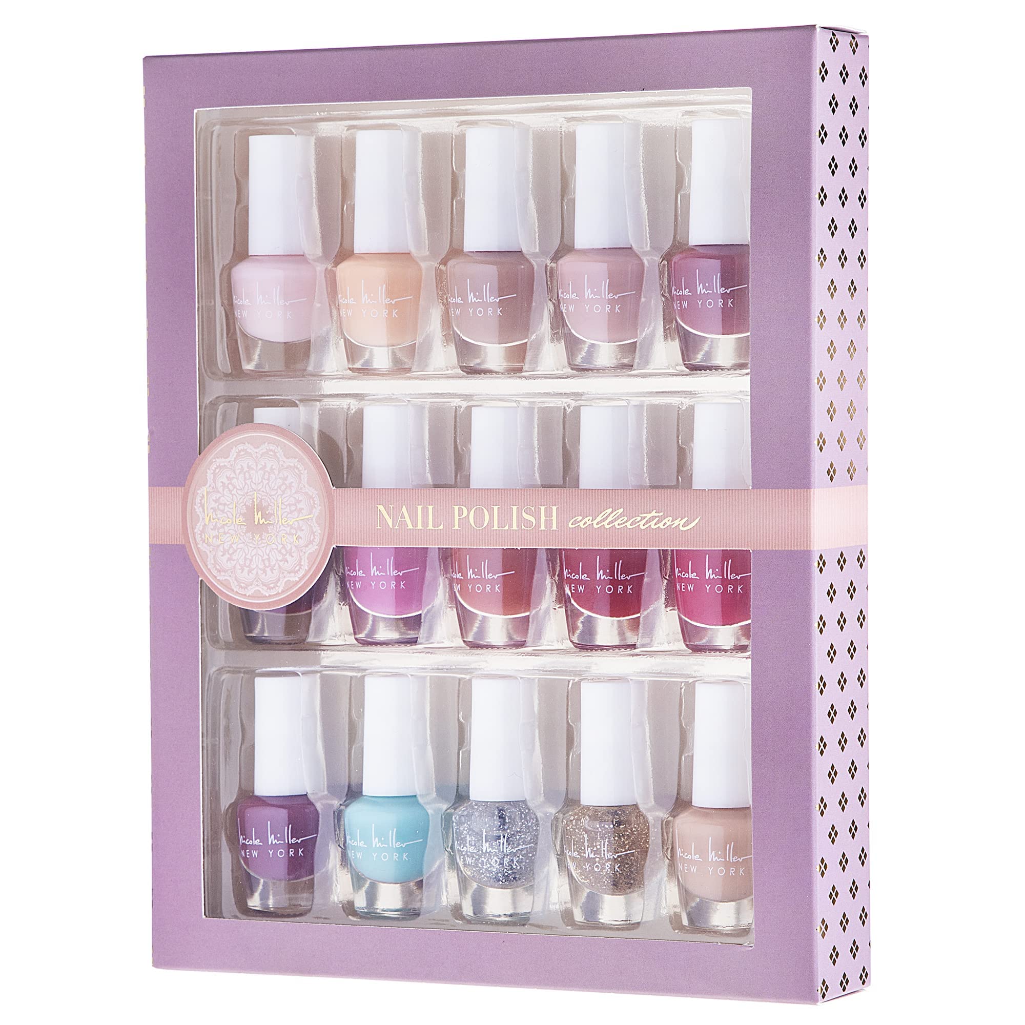 Nicole Miller New York mini nail polish set swatches reveal seasonal color options