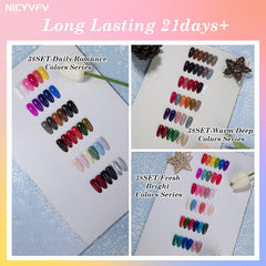 NICYVFV glossy and matte top coats with color swatches for finish options