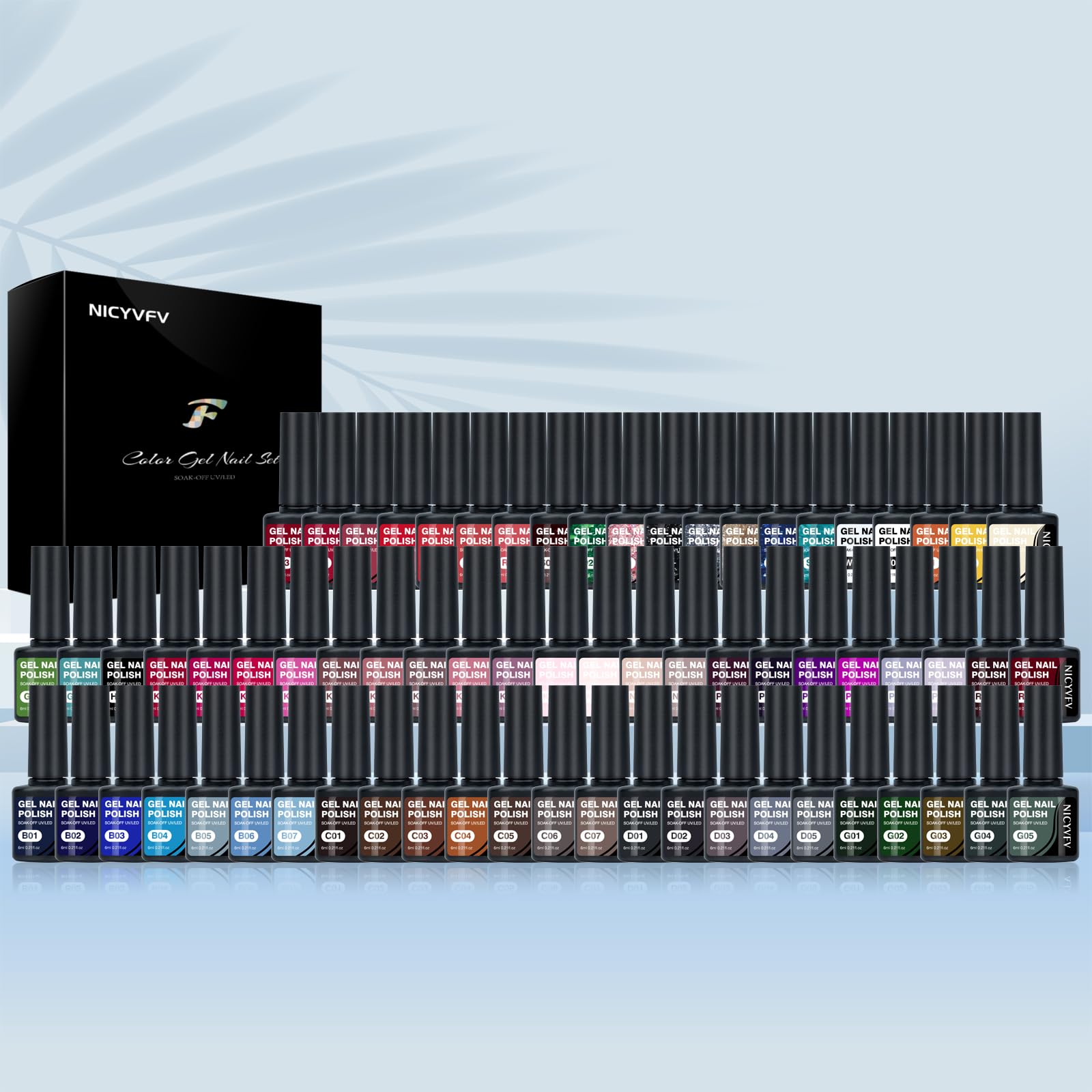 NICYVFV safe, low-odor gel set suitable for at-home nail care