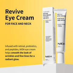 NIDA Revive Eye Cream jar close-up showing creamy texture.
