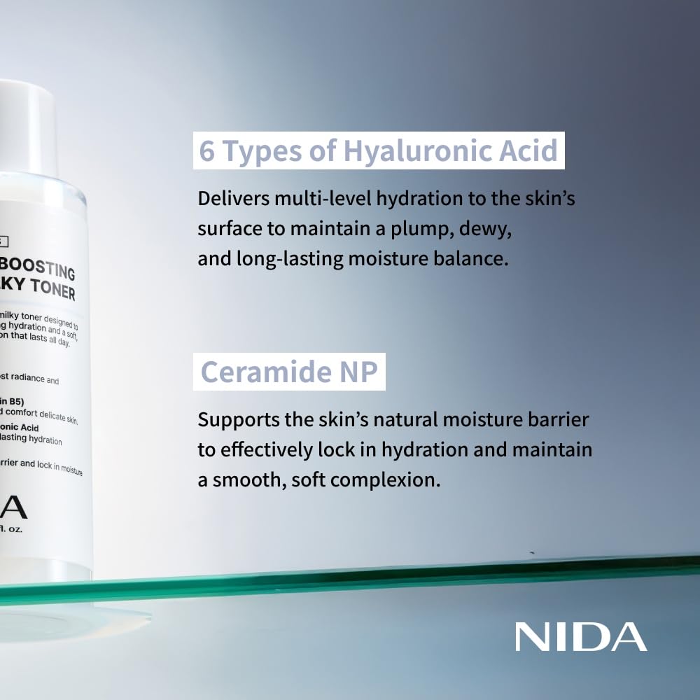 NIDA Rice Milky Toner Panthenol for gentle soothing care