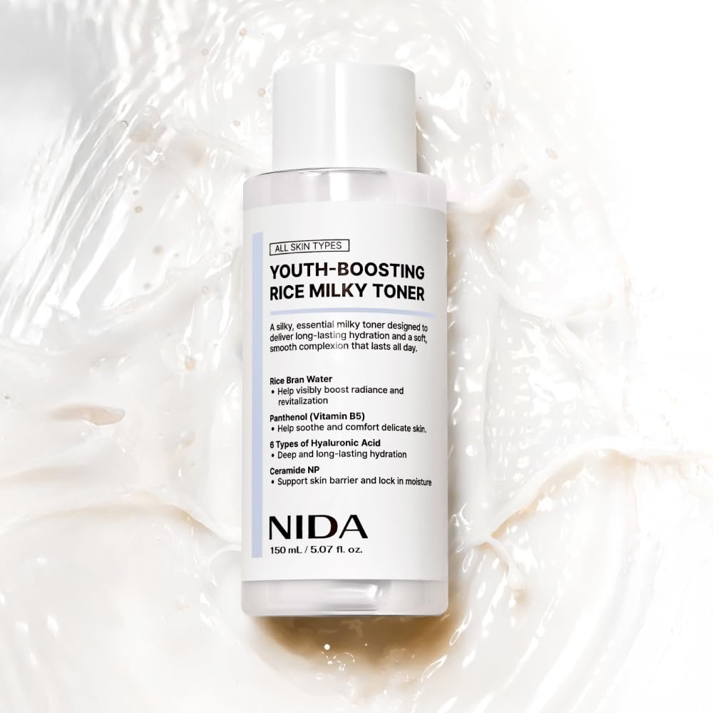 NIDA Rice Milky Toner peptide complex softening skin texture
