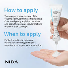 NIDA Youthful Formula with hyaluronic acid for lasting hydration