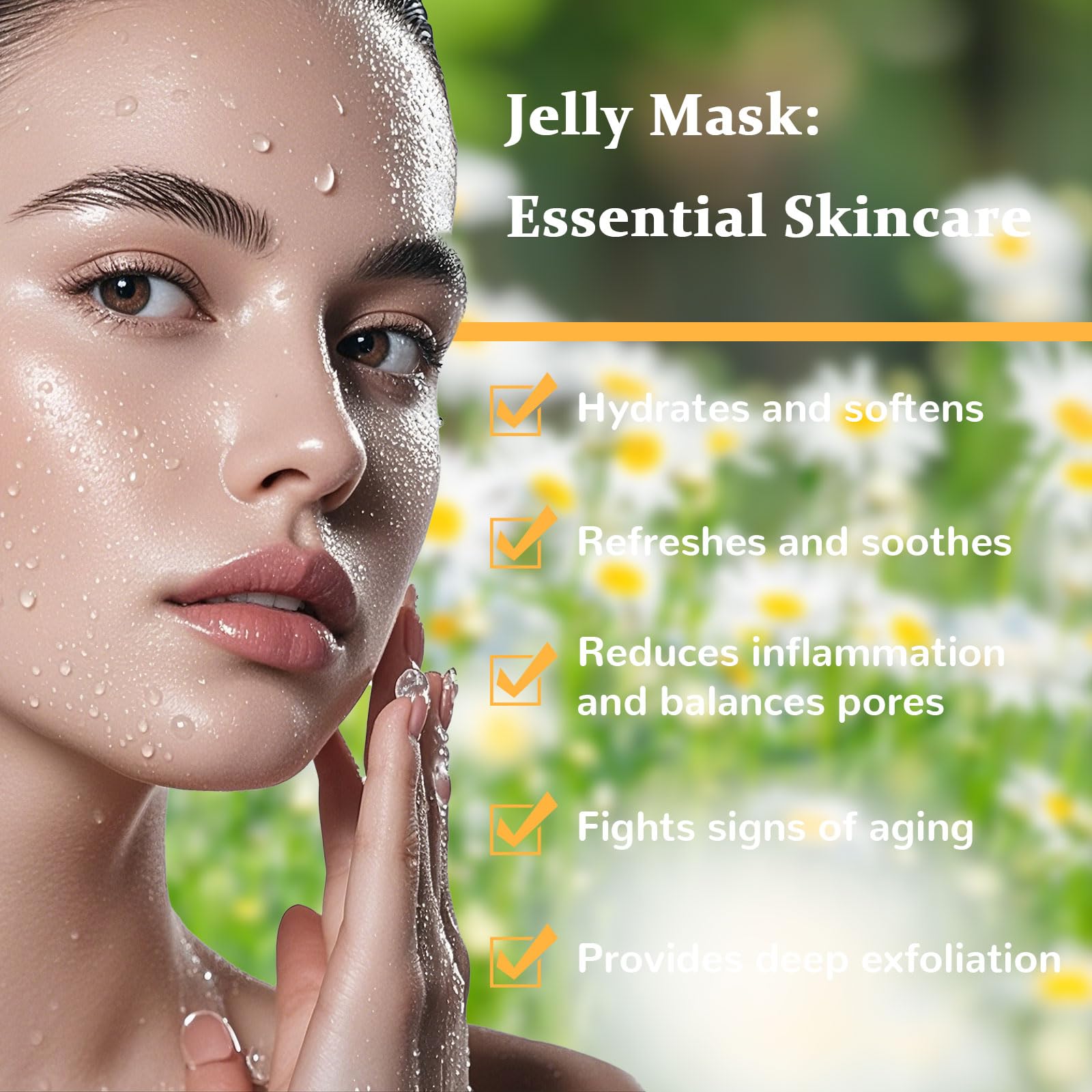 Close-up of jelly texture for fast-acting moisturization without dripping.