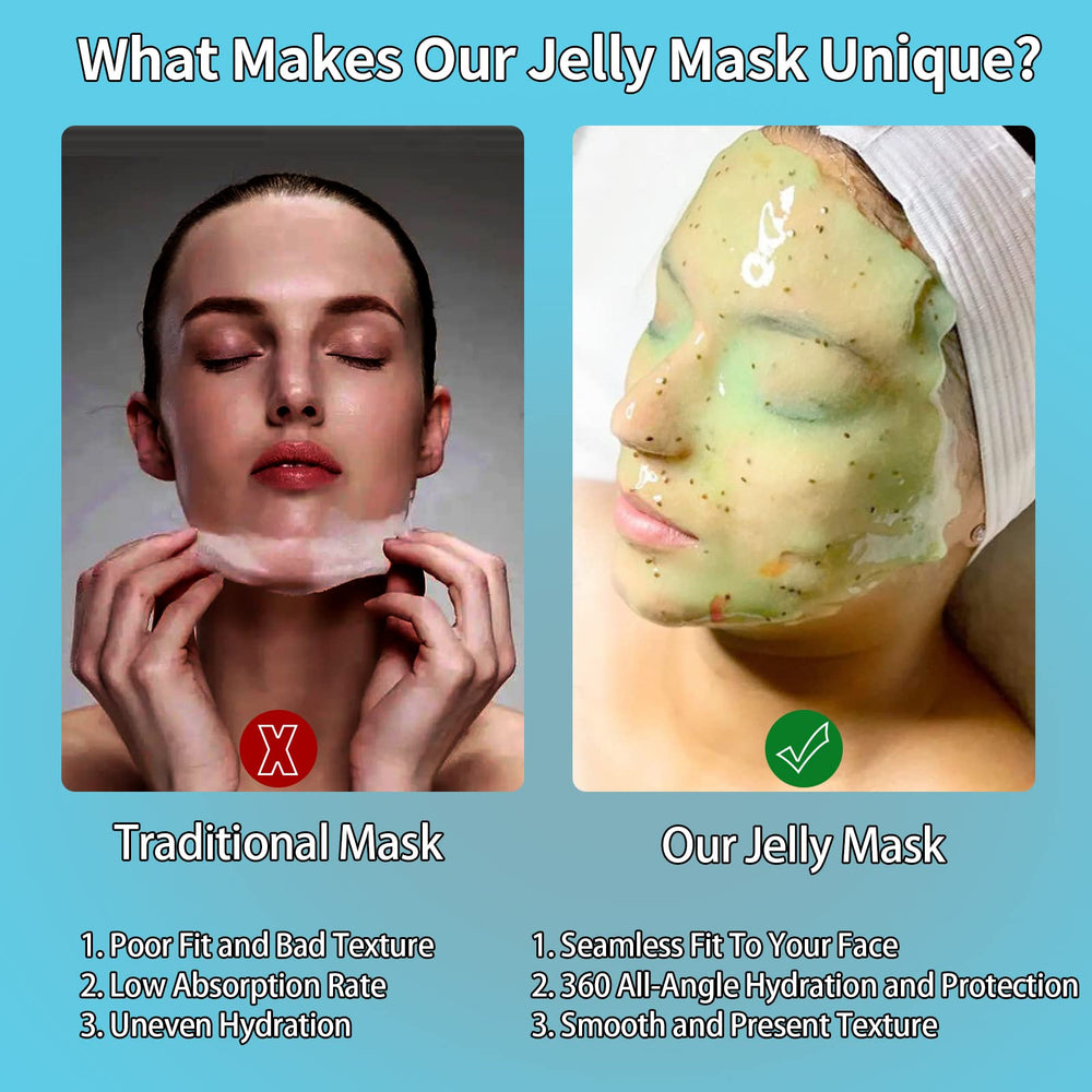 Nielies Fresh Mint jelly mask applied evenly across the face for hydration.