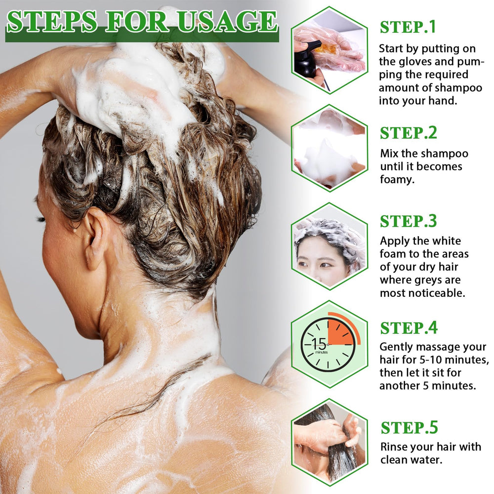 Full gray hair coverage with NIFEISHI using natural ingredients