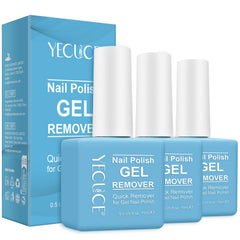 NIFEISHI gel nail polish remover 3pcs pack—compact bottle for quick removal.