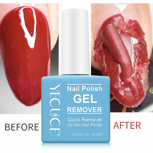 NIFEISHI gel-polish remover tube closeup shows quick 3-5 minute removal.