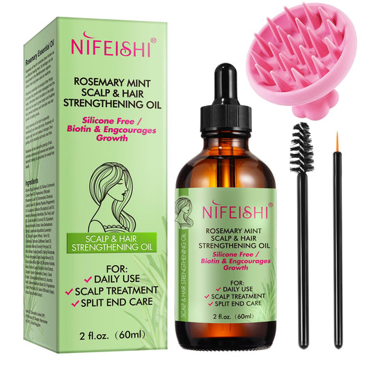 NIFEISHI rosemary oil bottle for hair and skin nourishment.