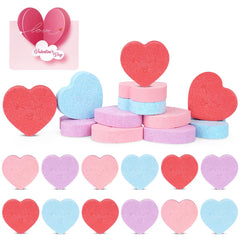 NIGOWAYS Valentine's Bath Bombs with heart design in a 12-pack for a romantic bath.
