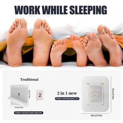 Niifawh pad applied to sole demonstration for simple overnight use