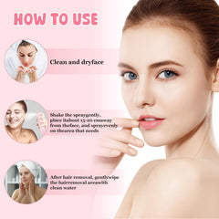 NILUTO Dermaplaner spray prep for face in close-up.