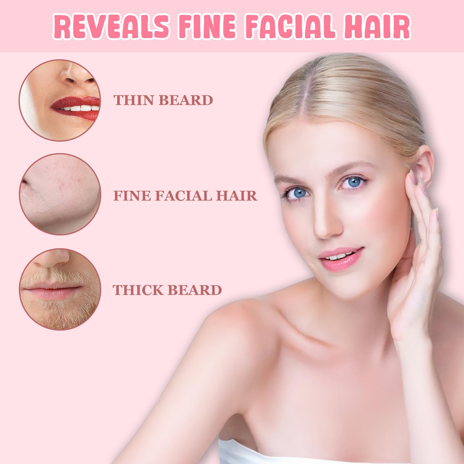 NILUTO Face shaving and skincare pink bottle in setup shot.