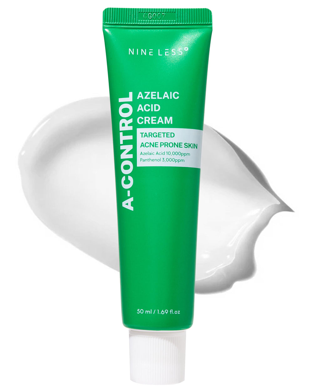 NINELESS A-Control Azelaic Cream bottle front promoting clearer, balanced skin.