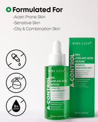 NINELESS azelaic serum-matte-finish helps skin look refined and less shiny