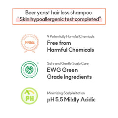 Color-safe packaging of NINEMILA9 Calming Beer Shampoo for sensitive hair