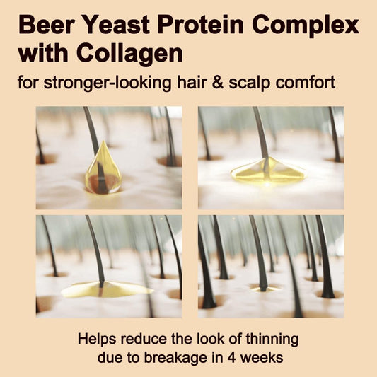 NINEMILA9 Calming Beer Shampoo label close-up showing vegan formula