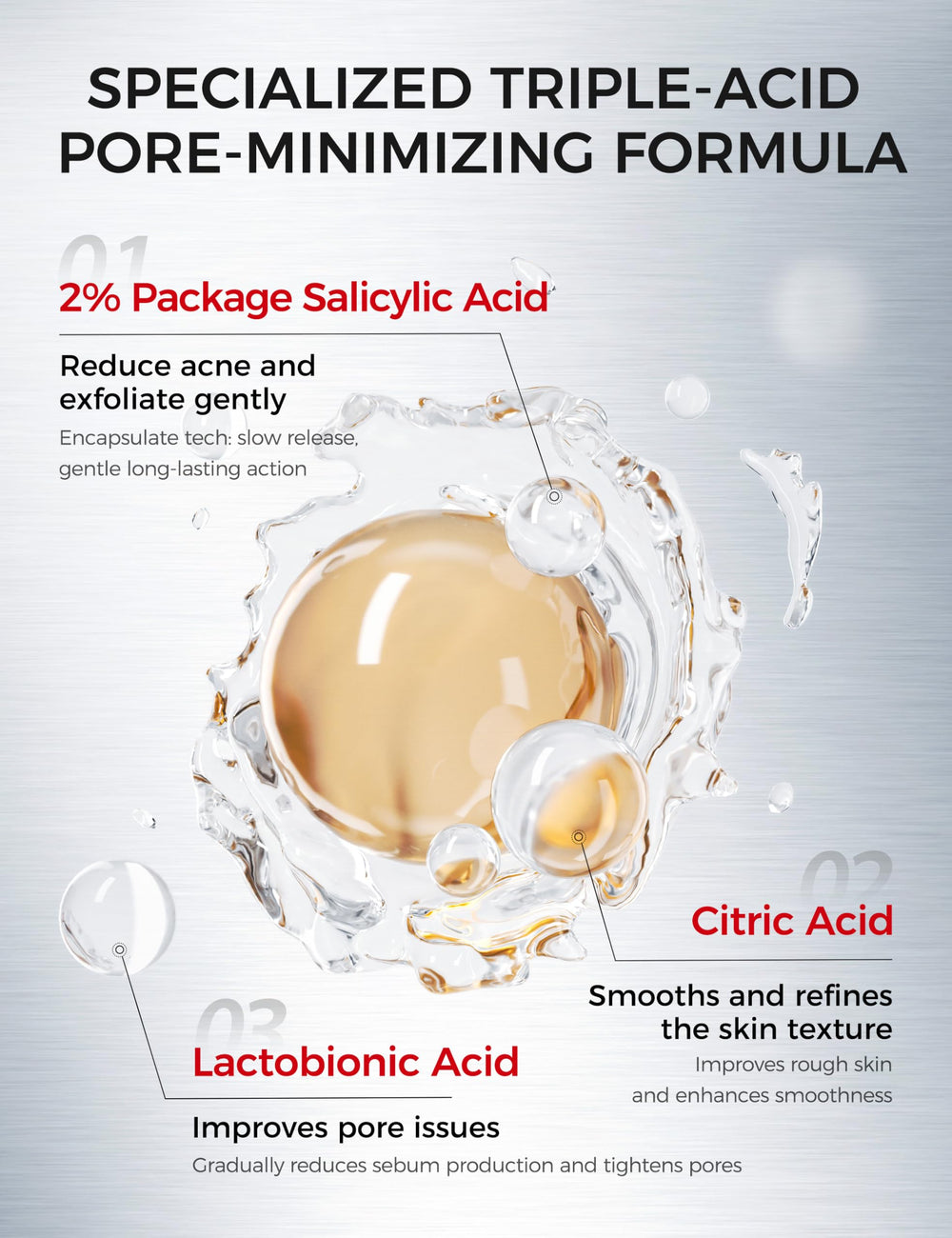 Label highlights AHA and PHA exfoliation blend for smoother skin