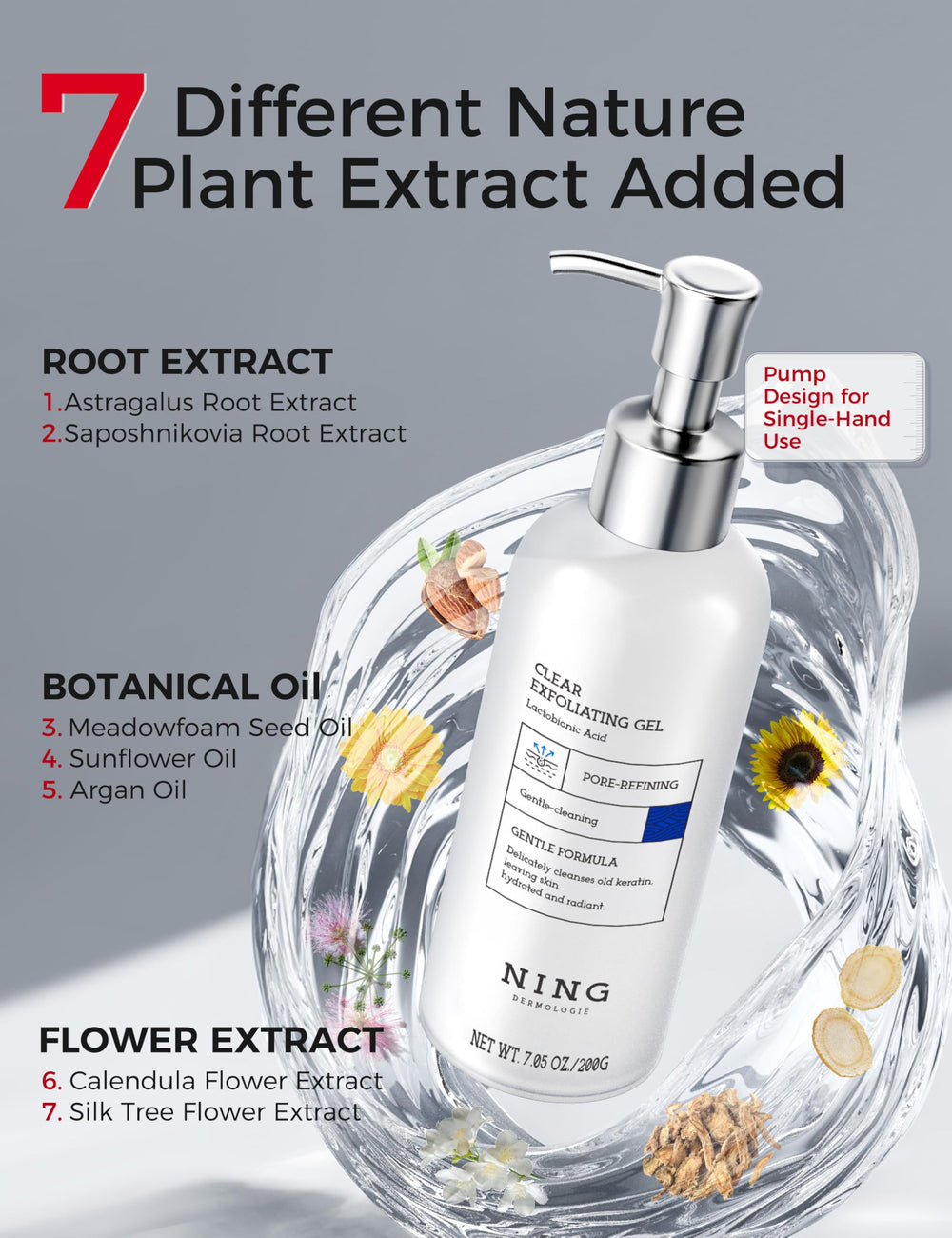 Calendula and argan oil in the formula soothe and balance oilier skin