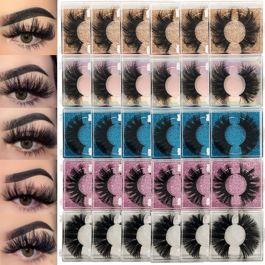Ninglash 25mm mink eyelashes pack shows a dramatic look for daily wear.