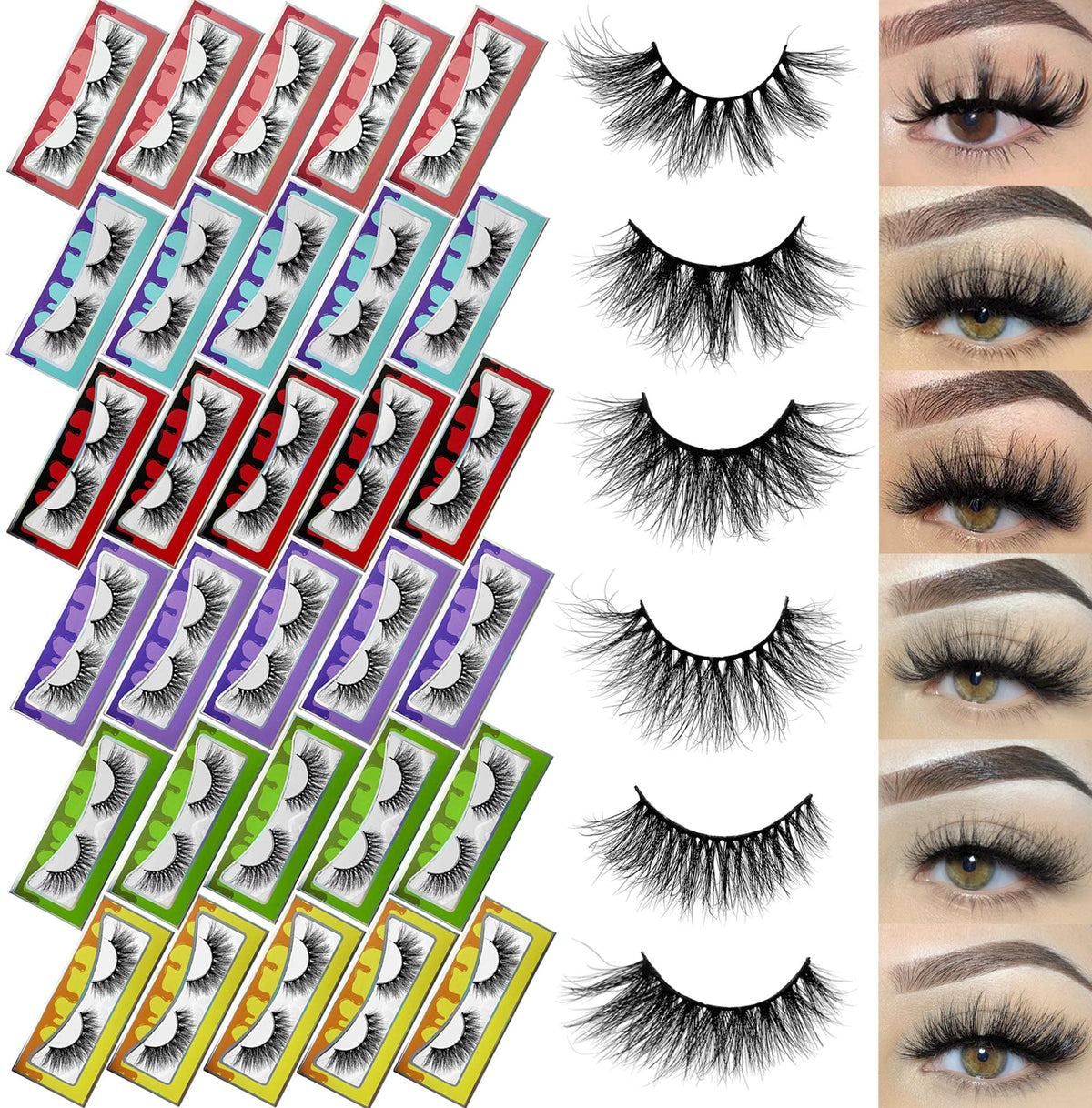 Ninglash 30-pack mink lashes, style 1, lightweight flutter for everyday elegance.