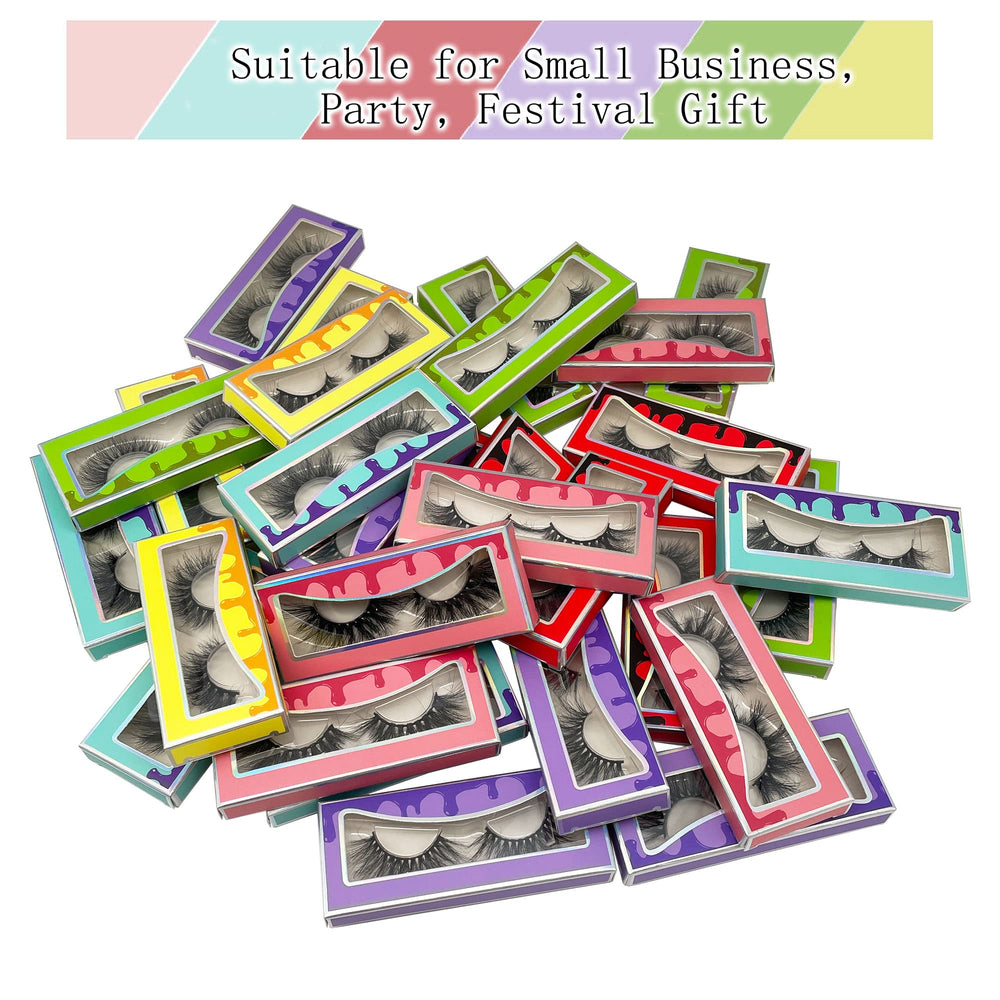 Ninglash 30-pack mink lashes, style 6, handmade band for easy application.