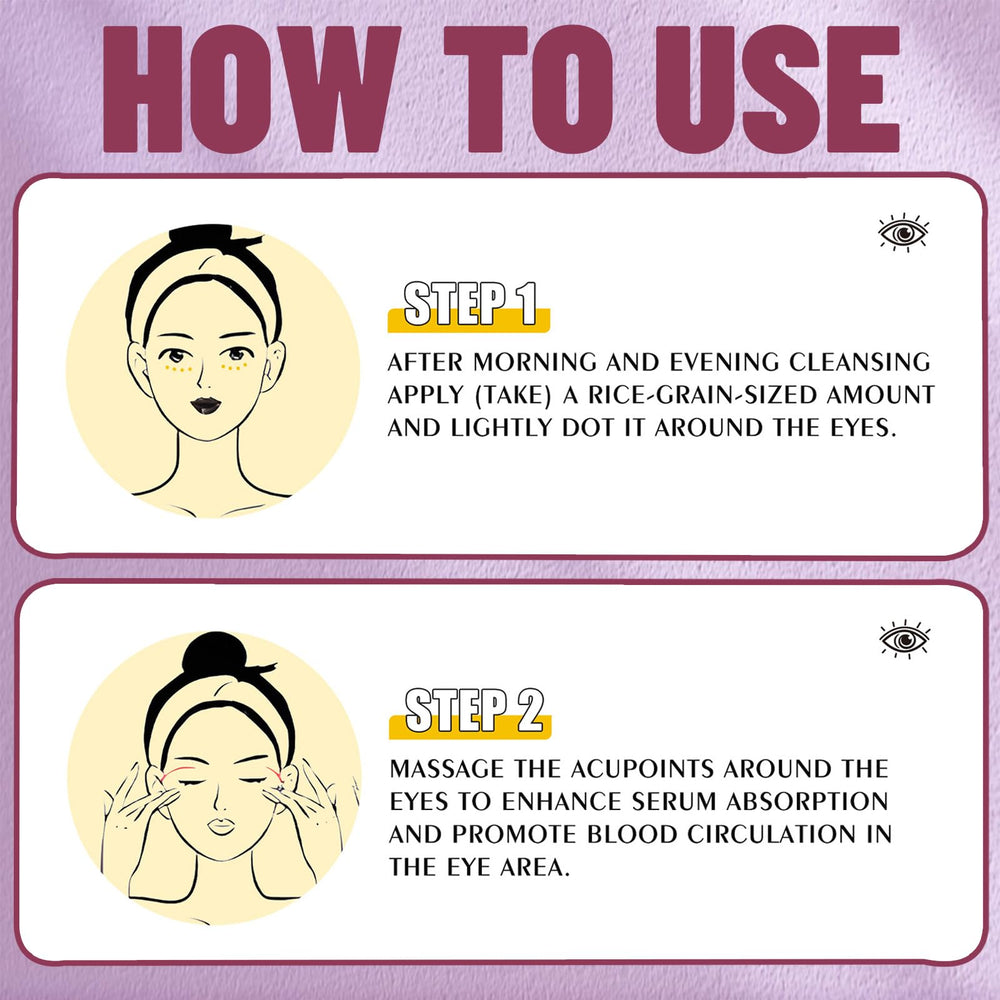 Niptic True Tone Eye Cream packaging back label for easy tips.