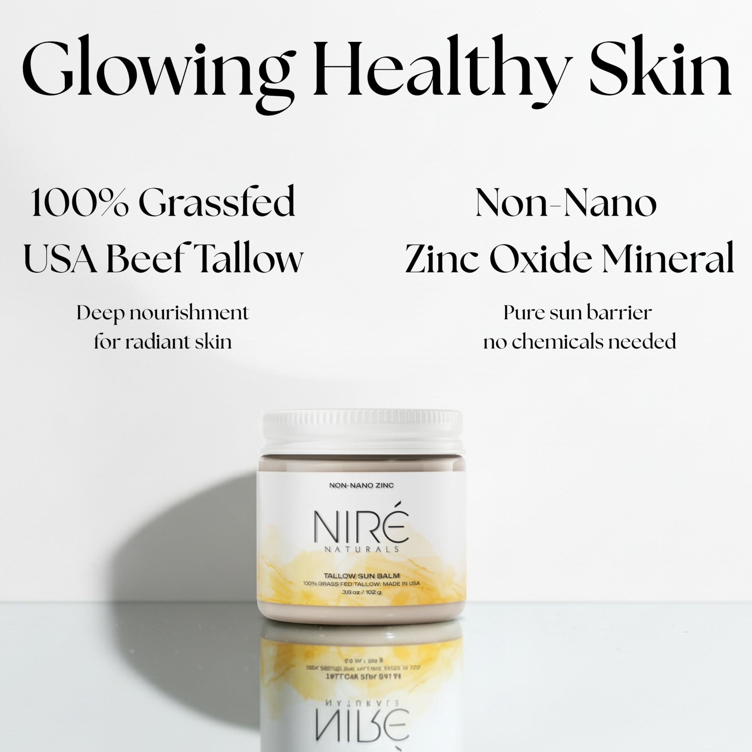 Niré Naturals face-application demonstrating smooth, non-greasy touch.