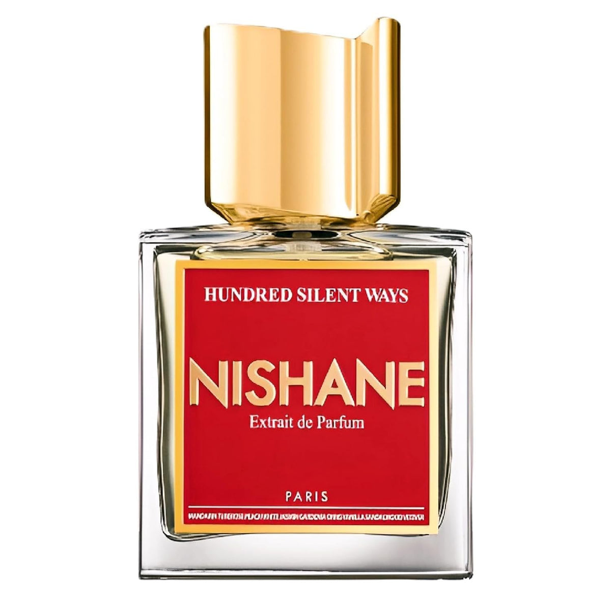 Nishane Hundred Silent Ways Extrait bottle front, unisex scent for daily elegance.