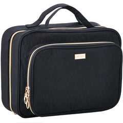 NISHEL hanging travel toiletry bag folded for compact packing and quick access