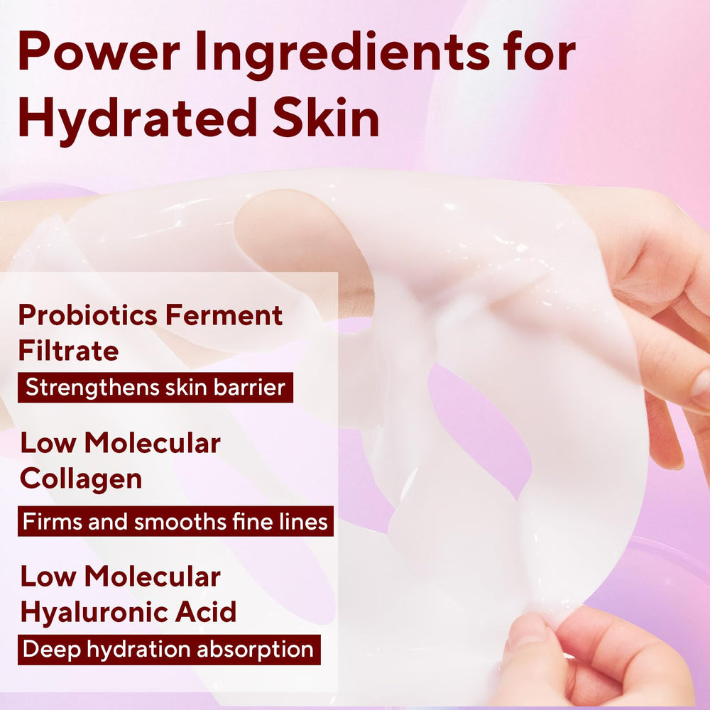 Nityrliv Collagen Face Mask hydrogel sheet ready for application