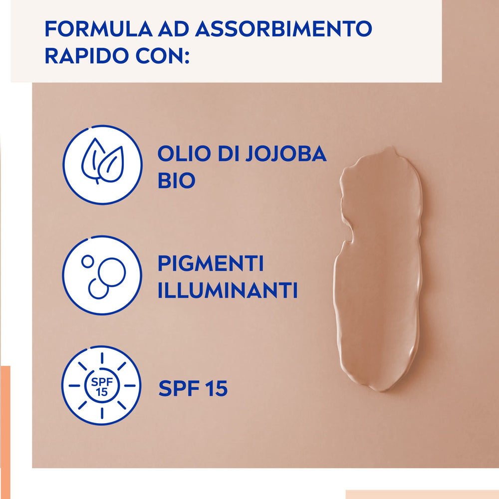 NIVEA BB Cream Light application on skin for natural radiance