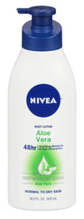 NIVEA Aloe Vera Body Lotion pack of 3 bottles for quick absorption and long-lasting moisture.