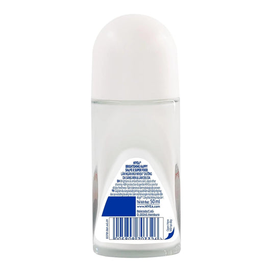 Closeup of NIVEA Brightening Happy Shave roll-on fragrance highlighting the fresh scent
