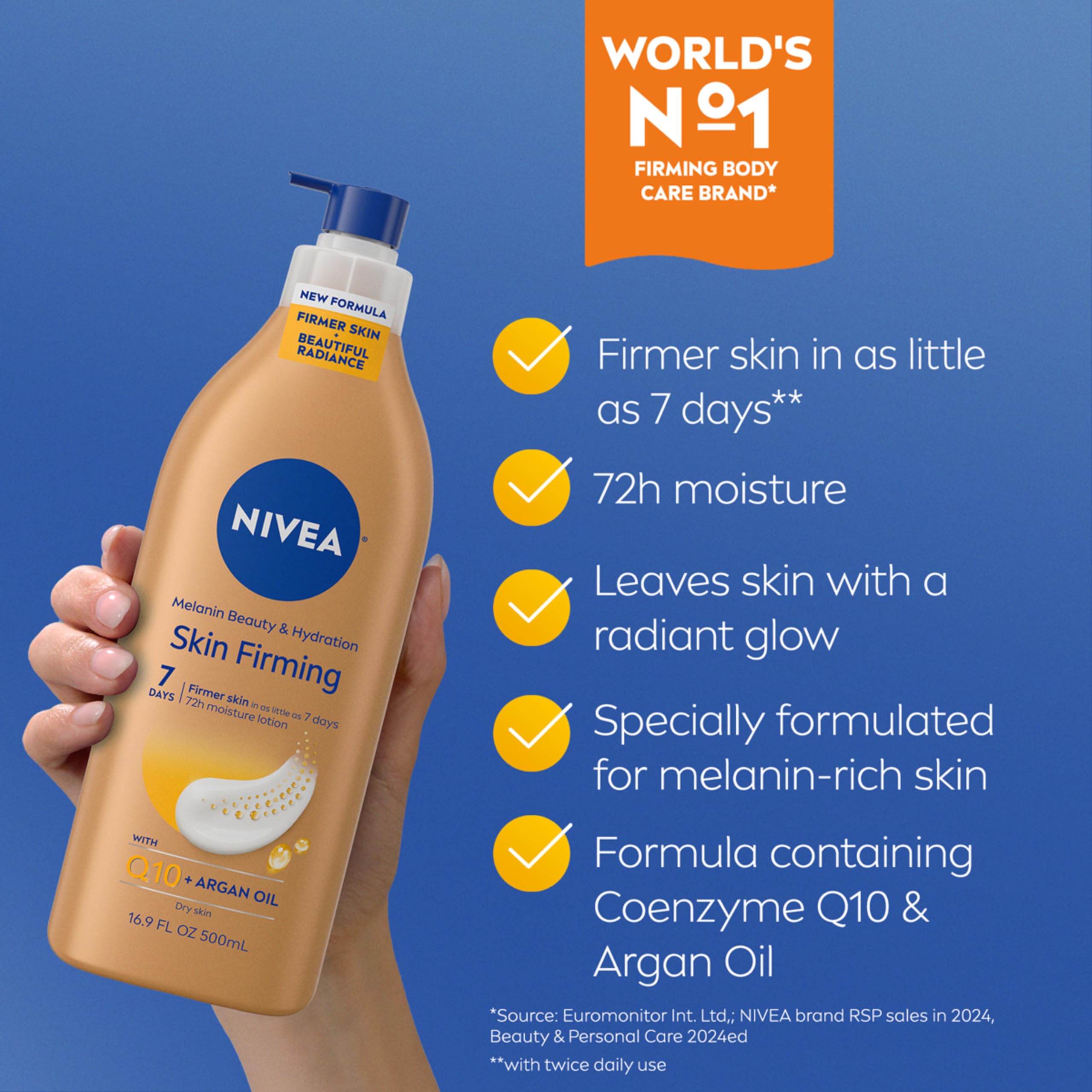 NIVEA Coenzyme Q10 and Argan Oil ingredients spotlight for skin support.