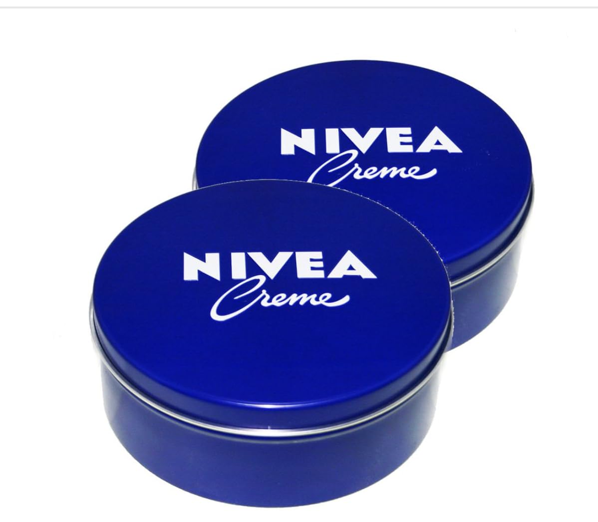 NIVEA Genuine German Cream in a metal tin (250ml) for daily moisture.