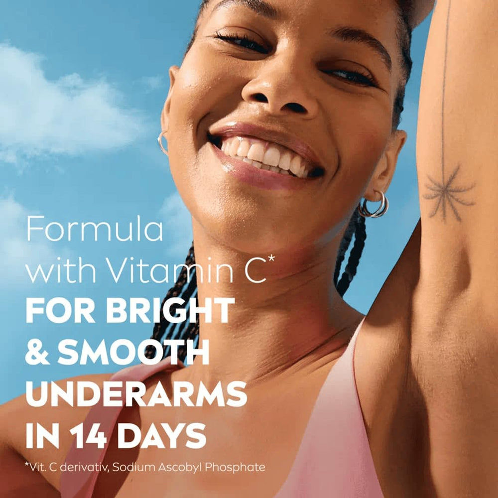 Smooth underarm texture and glow after using NIVEA Extra Bright