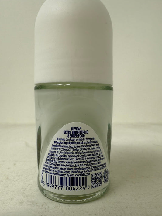 Close-up of NIVEA deodorant bottle showing alcohol-free formula for sensitive skin