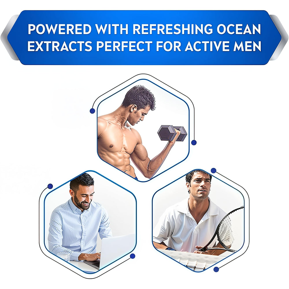 NIVEA Men Fresh Active Roll-On packaging showing a 3-pack for home, gym, travel.