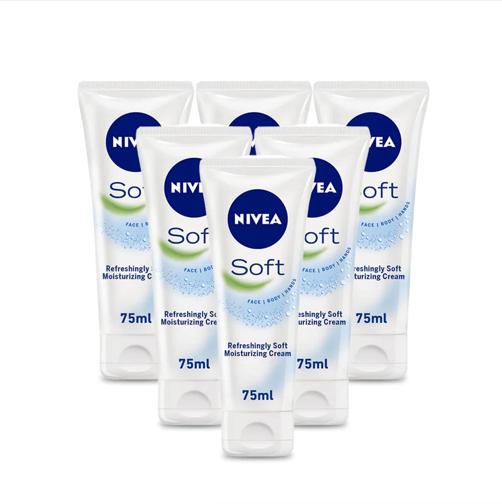 NIVEA Soft six-pack packaging ideal for travel or home use