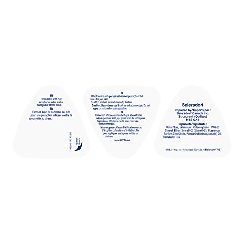NIVEA Stress Protect zinc roll-on application demonstrates smooth glide for daily freshness